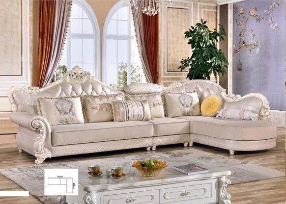 Chesterfield hoekbank bank bank bekleding meubels barok rococo stof leer