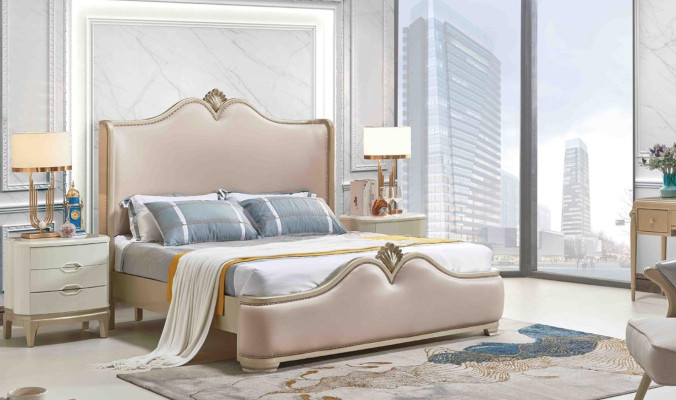 Bed frame Bed double bed frame Beige bed furniture Double beds
