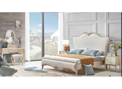 Bed Padding Design Luxury Double Beds White 180x200cm Bedroom Furniture New