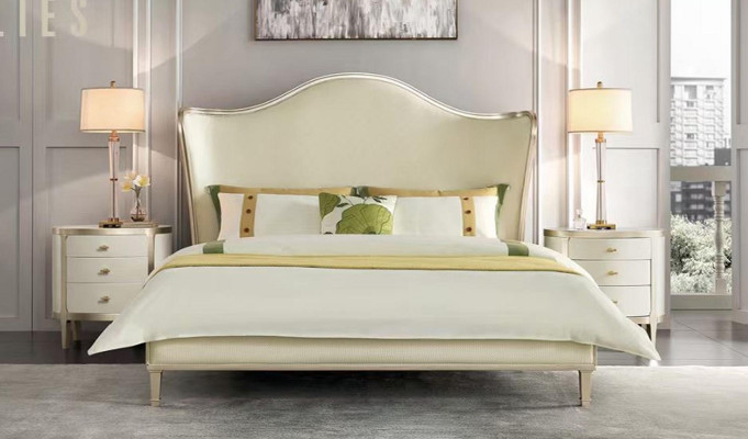 Tweepersoonsbed Bed Wit Bed Modern Bedframe Bedden Bedframe