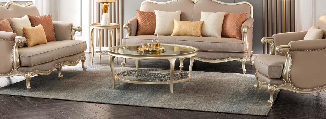 Luxe salontafel Ronde tafel Hotelmeubels Inrichting Tafels Goud