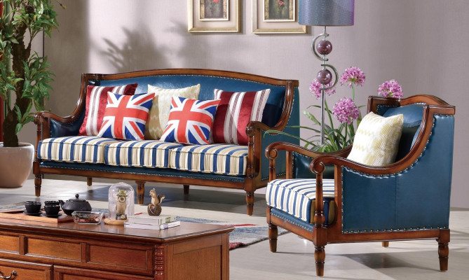 Amerikaanse meubelbankstel USA Set 3+1 zitsbank driezitter fauteuil