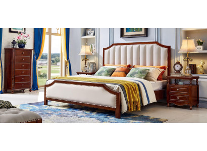 Bed 2x Nightstands 3-piece Bedroom Set Design Classic Luxury