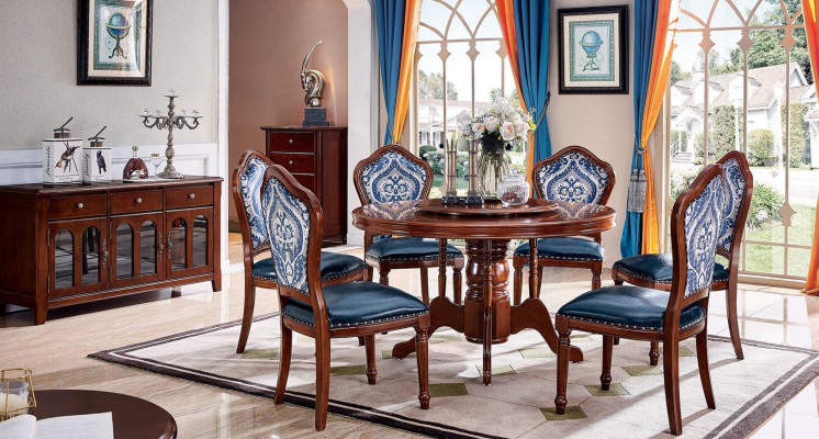 Compleet set eetkamergroep houten stoelen eetkamerset luxe meubels 6