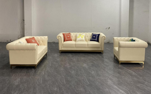 Chesterfield woonkamer bankstel bankstel Luxe set 3+2+1 Oranje Nieuw -> Chesterfield woonkamer bankstel bankstel Luxe set 3+2+1 Oranje Nieuw