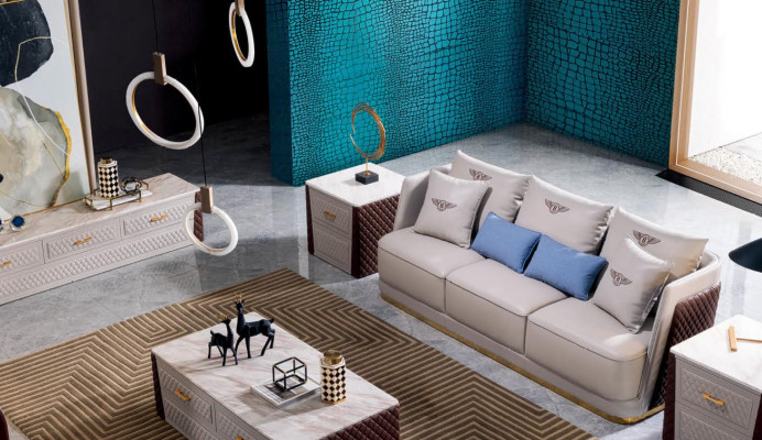 Sofaset 3+2+1+1 zits set Design bank bekleding bankstellen bank