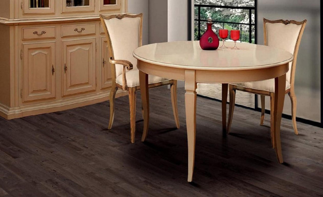 Eetkamertafels Ronde meubels Eettafel Luxe Ronde tafel Massief hout Italië Nieuw