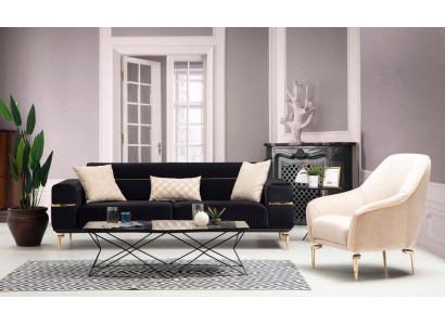 Sofa set bankstel bankstel banken 3+1 zits fauteuil meubels gestoffeerd ontwerper bankstellen