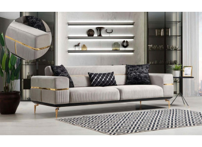 Luxe bankstel driezitsbank gestoffeerde meubelen xxl bankstellen grote banken fluwelen meubelen Nieuw