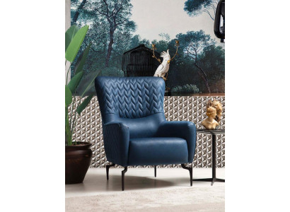 Fauteuil eenzitter luxe 1-zits gestoffeerde zit ontwerper textiel zit stof modern.