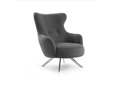 Fauteuil Ohrensessel Luxe 1-zits Zitsontwerperstof Modern