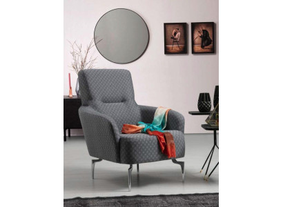 Fauteuil Eenzitter Luxe 1-zits gestoffeerde designerstoel Textiel zitstof Modern