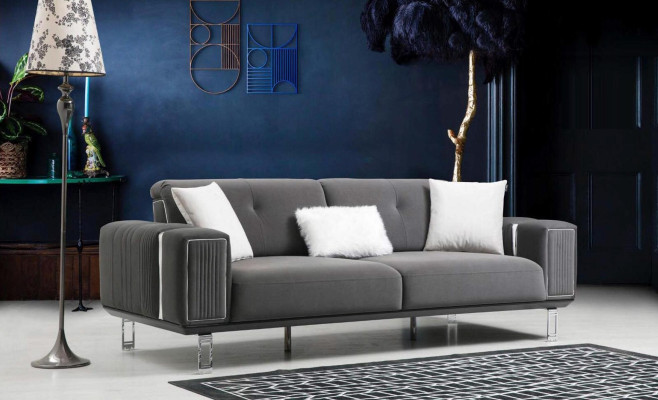 Sofa set luxe bankstel 3+3+1 zitbanken fauteuil stof design meubels nieuw