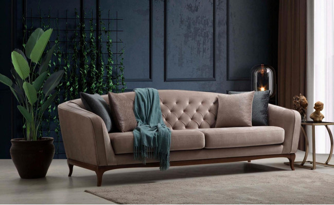 Sofaset bank luxe set banken fauteuils 4+3+1 zits modern 3-delige set design
