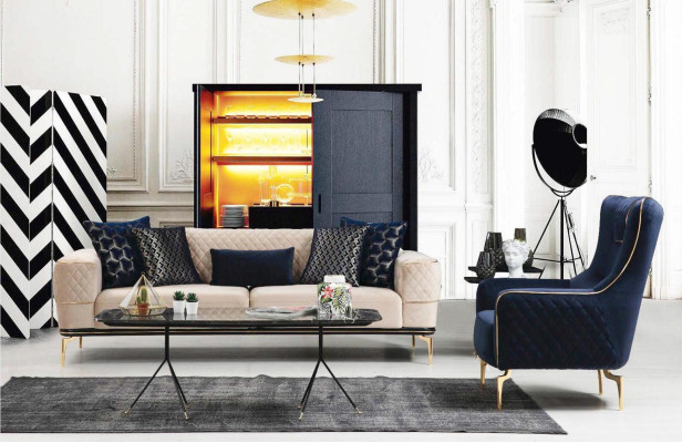 Sofa fauteuil Luxe 1 zits bekledingstoel designer textiel zitstof modern