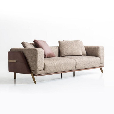 Luxe bankstel 4-zits bankstellen moderne gestoffeerde stoffen designbank nieuw