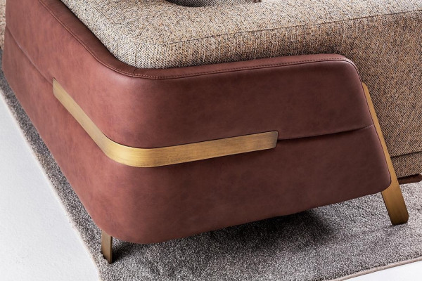 Luxe bankstel 4-zits bankstellen moderne gestoffeerde stoffen designbank nieuw