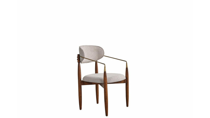 Perfect witte keukenstoel luxe eetkamer meubels met bruine poten