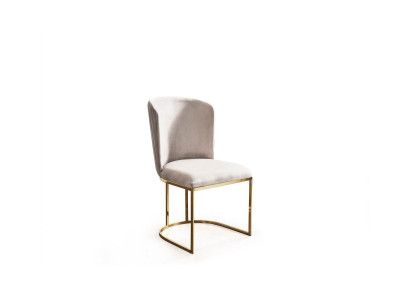 Stoel Eetkamerstoel Beige Keukenstoel Leunstoel Luxe Modern Noviteit