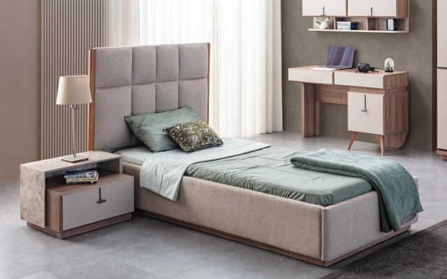 Complete kinderkamerset luxe bed 1x nachtkastjes boekenplank