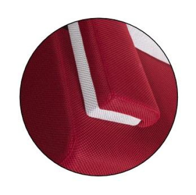 Rode stijlvolle hoekbank L-vorm bank ontwerper woonkamer houten set