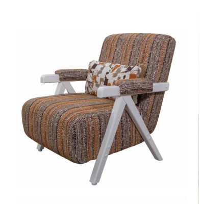 Stijlvolle bruine woonkamerset, ontworpen door 3-zits en 1-zits, 3-delig.