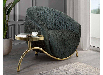 Groene fauteuil van de ontwerper Loungestoel Luxe meubel Luxe 1-zitsbank