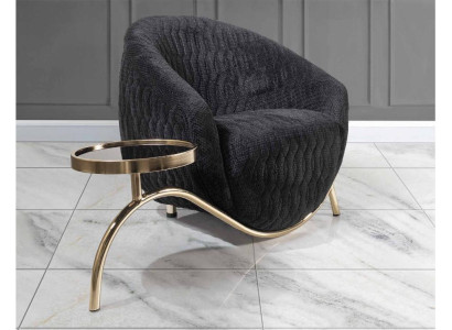 Zwarte clubsfauteuil Designer cocktailfauteuil Moderne fauteuil voor één persoon
