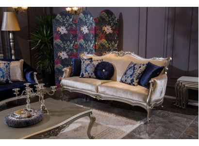 Driepersoons luxe sofa 3-zitsbanken barok rococo stof designbank