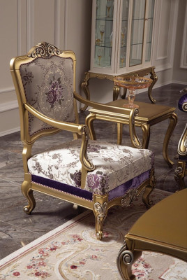 Luxe bankstel bestaande uit 3+2+1-zits bank, salontafel, banken, fauteuils, stoffen bank, 4-delig.