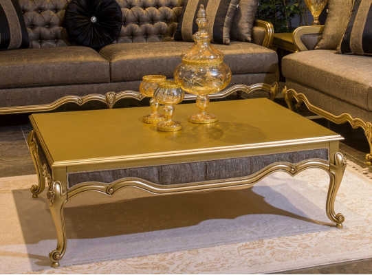 Compleet set bankstel 3+3+1+1 zitbanken salontafel barok rococo 5-delig