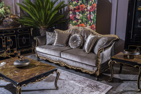 Sofa set Dressoir Bijzettafel Salontafel Fauteuil Bankstel Set 5-delig.