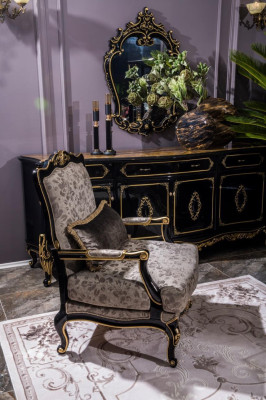 Sofa set Dressoir Bijzettafel Salontafel Fauteuil Bankstel Set 5-delig.