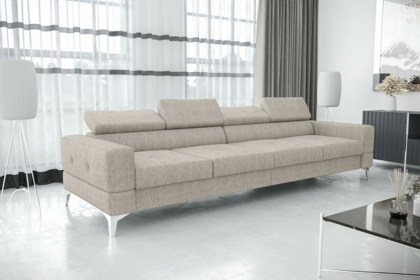 Woonkamer Bank Bankstellen Bekleden bankstellen xxl Design Bank 4-zits Textiel Groot Nieuw