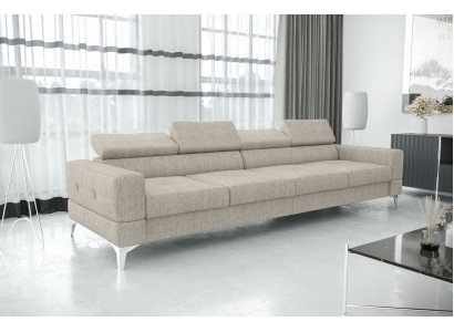 Woonkamer Bank Bankstellen Bekleden bankstellen xxl Design Bank 4-zits Textiel Groot Nieuw