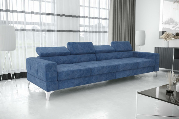 Woonkamer Bank Bankstellen Bekleden bankstellen xxl Design Bank 4-zits Textiel Groot Nieuw