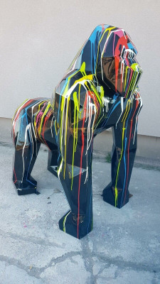 Ontwerper Gorilla Beeld Standbeeld Moderne Figuren Standbeelden Decoratie Decor Tuin Nieuw