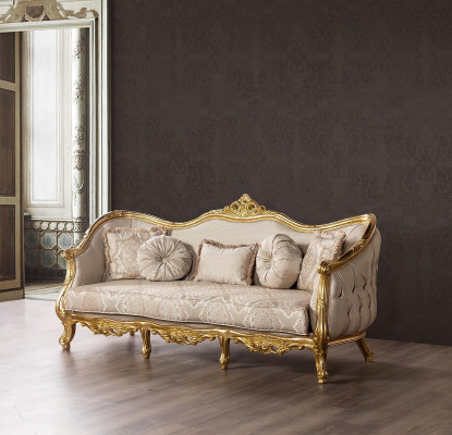Sofaset Bankstel Meubelset Fluweel Hout 5-delig Chesterfield Nieuw
