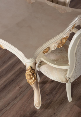 Eettafel set groep eetkamer tafel stoel set dressoir spiegel 6-delig