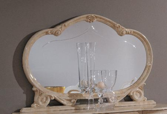 Luxe woon-eetkamer set 2-delig dressoir Klassieke vitrinekast Tafel