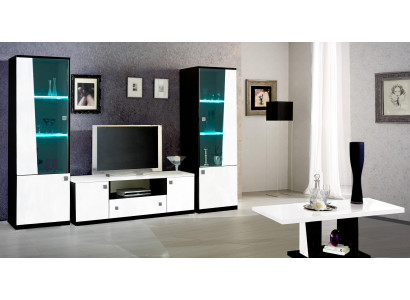 Moderne woonkamer wandvitrine dressoir RTV-rek muurkast 3-delig nieuw