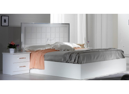Bed 2x Nightstand 3 pcs. Bedroom Set Design Modern Luxury Bed Group New