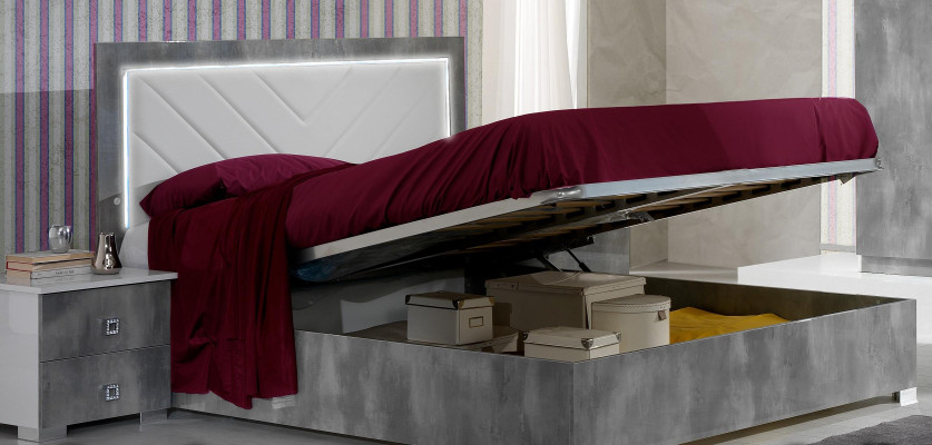 Ontwerp slaapkamer 3-delige set. Bed 2x nachtkastje Klassieke Luxe Beddenset Meubilair