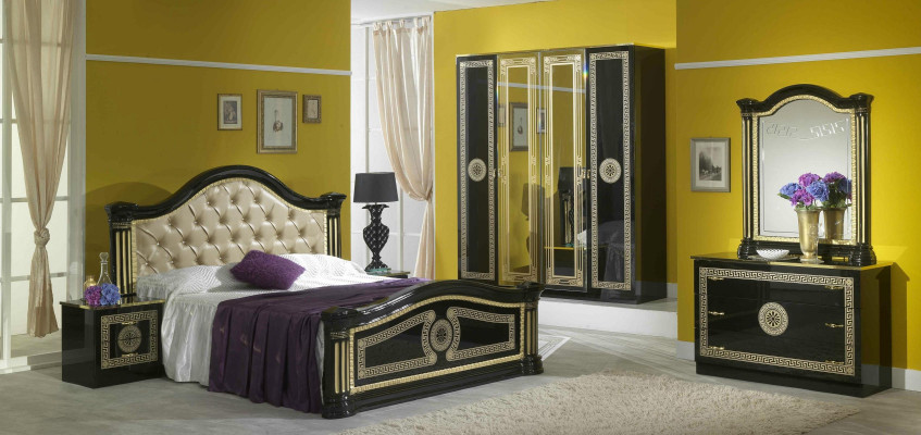Chesterfield Bed Lederen Bed Gestoffeerd Bed Slaapkamer Tweepersoonsbed Bedden 180x200cm