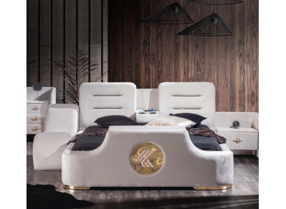 Tweepersoonsbed Bedden Modern Luxe Poef Multifunctioneel Bed Ontwerp Fluweel
