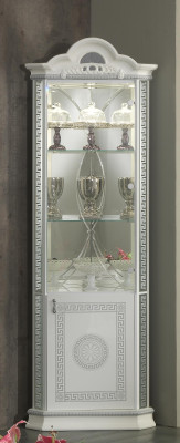Hoekkast luxe vitrine vitrines kast houten kasten Italiaanse stijl meubels.