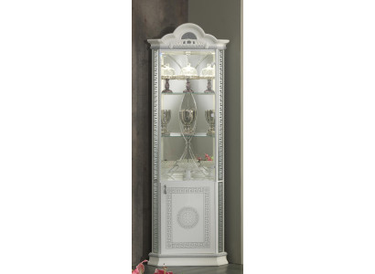 Hoekkast luxe vitrine vitrines kast houten kasten Italiaanse stijl meubels.