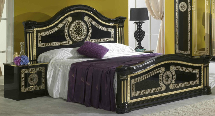 Bed Padding Design Luxury Wood Double Hotel Beds Marriage Sleeping Room Textile Gold