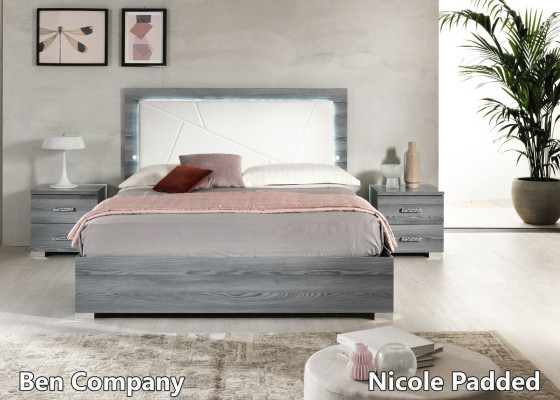 Luxe bed slaapkamer bedden Modern houten tweepersoonsbed grijs 160x200 nieuw