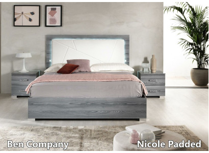 Luxe bed slaapkamer bedden Modern houten tweepersoonsbed grijs 160x200 nieuw